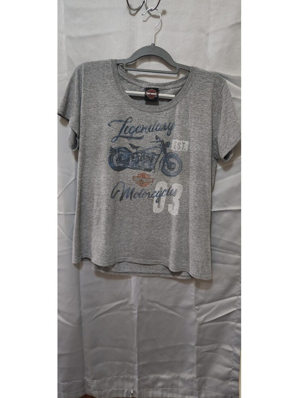 VTG Harley Davidson Women's XL Gray T-Shirt - Peterson's Miami Beach FL